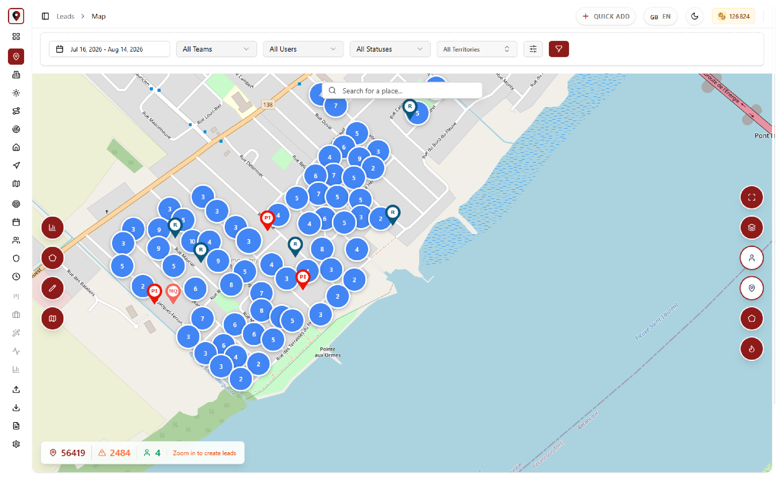 Interactive Sales Map